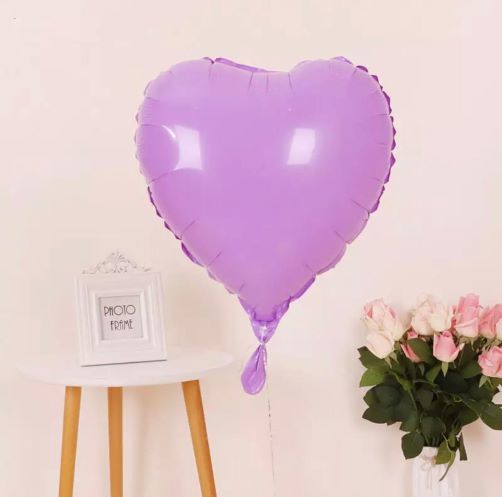 LİLA KALP MAKARON BALON ( 1 ADET )