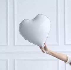 Beyaz Kalp Folyo Balon 1 Adet