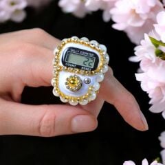 Beyaz Taşlı Zikirmatik 12 Adet