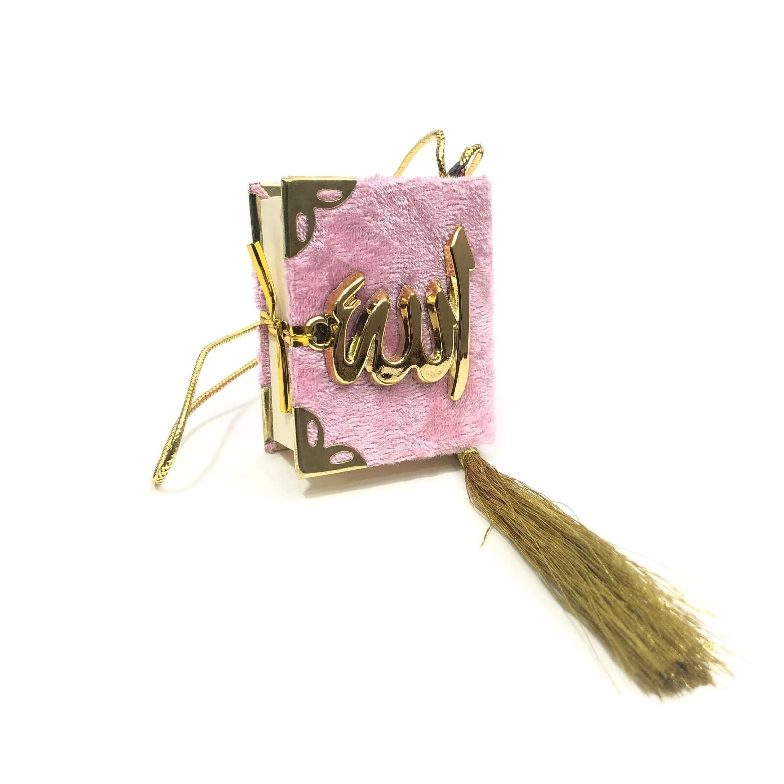 Kadife Hediyelik Mini Kuran-ı Kerim Pembe 10 Adet