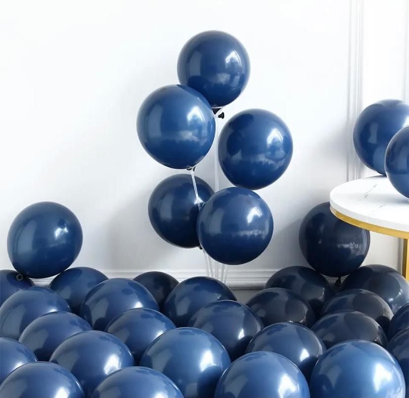 Gece Mavisi Makaron Balon 10 Adet