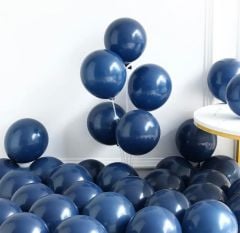 Gece Mavisi Makaron Balon 10 Adet