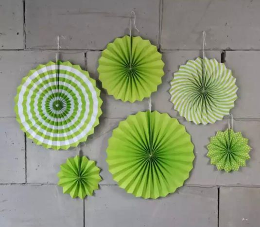 Yeşil Yelpaze Süs 6 Adet