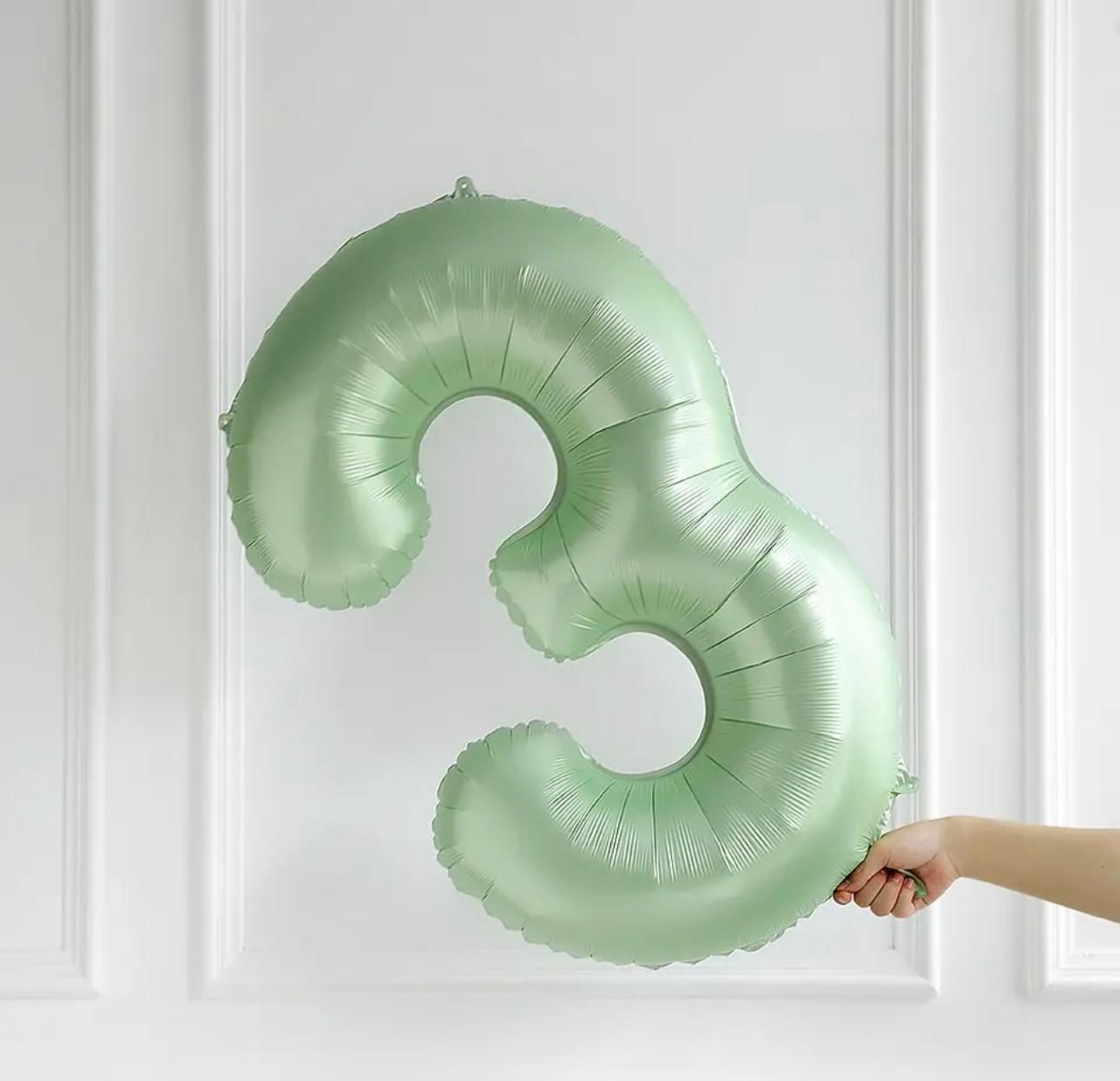 75cm 3 Yeşil Rakam Folyo Balon