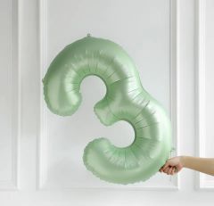 75cm 3 Yeşil Rakam Folyo Balon