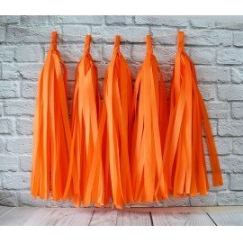 Turuncu Kağıt Sıralı Püskül 5 Adet