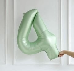 75cm 4 Yeşil Rakam Folyo Balon