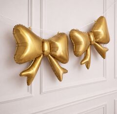 2'li Mini Gold Fiyonk Folyo Balon