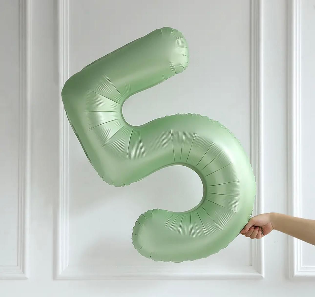 75cm 5 Yeşil Rakam Folyo Balon