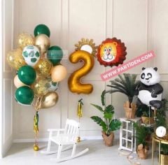Panda Aslan Balon Demeti