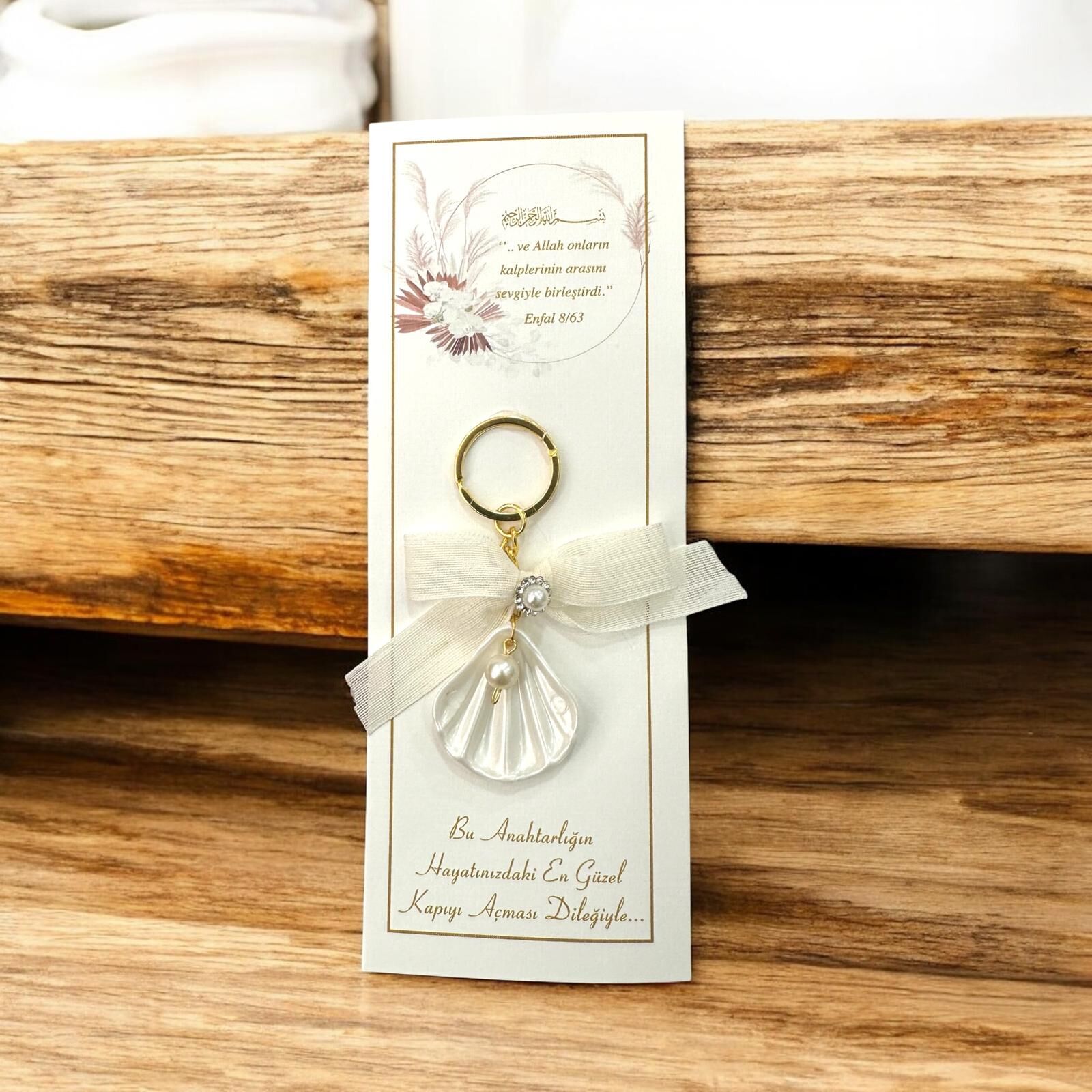 Hediyelik Notlu İstiridye Anahtarlık 20 Adet