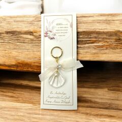 Hediyelik Notlu İstiridye Anahtarlık 20 Adet