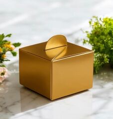 Gold Küp Lokum Kutusu 24 Adet