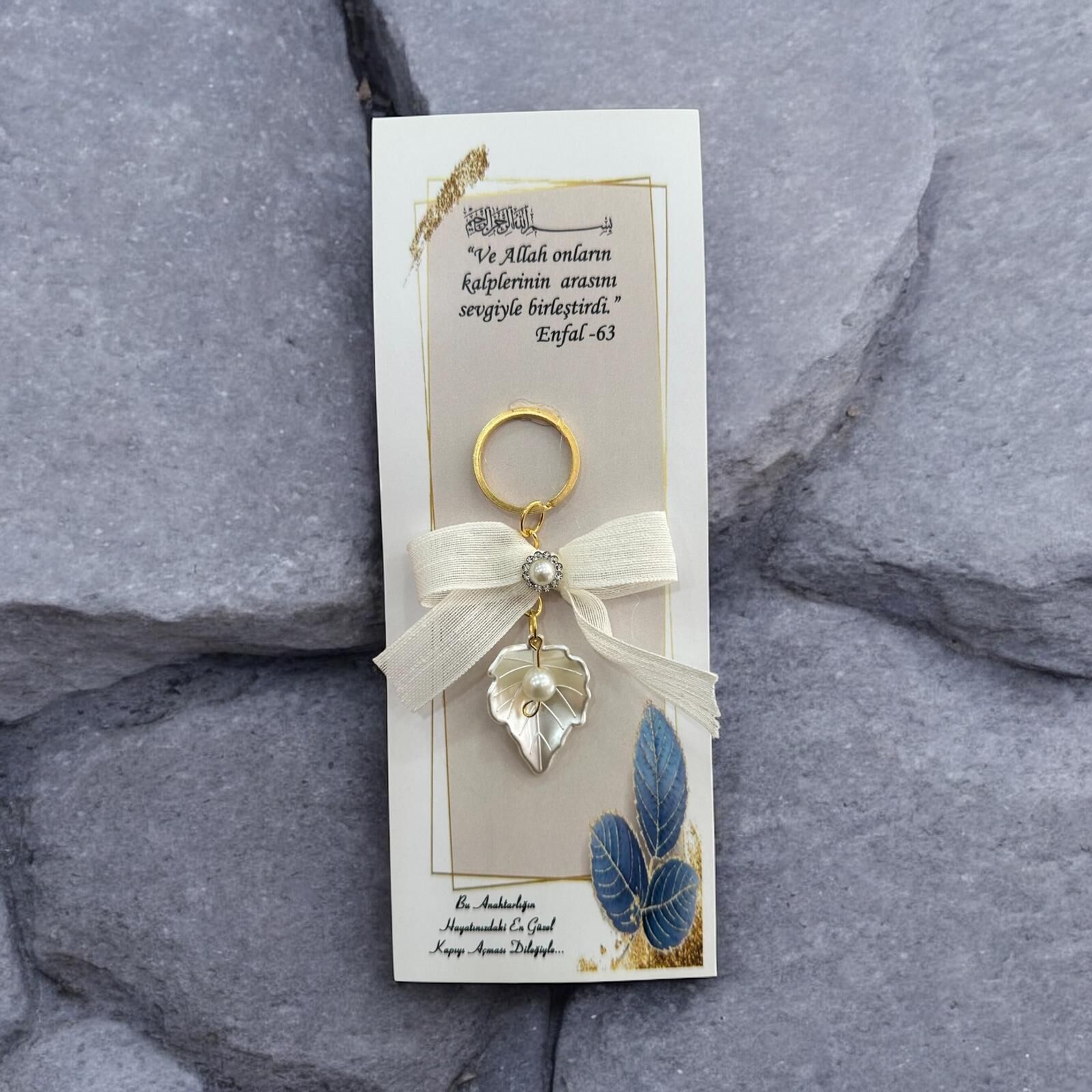 Hediyelik Notlu Yaprak Anahtarlık 20 Adet