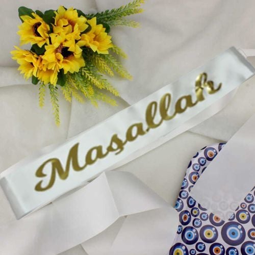 Kuşak Beyaz Gold MaşAllah