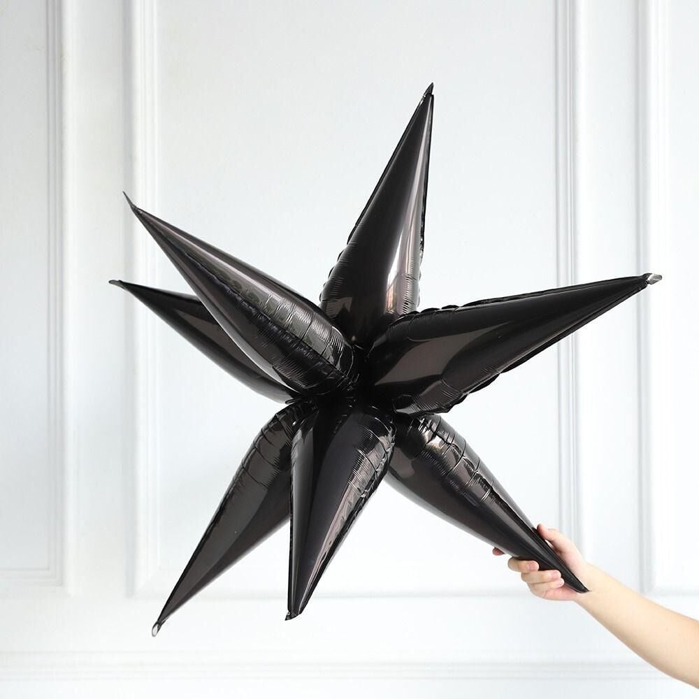 Siyah Kutup Yıldızı Folyo Balon
