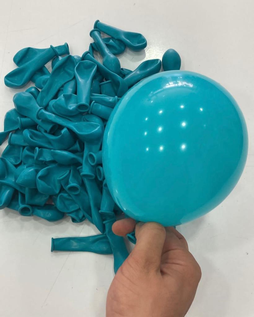 5 inç Mini Turkuaz Pastel Balon 10 Adet