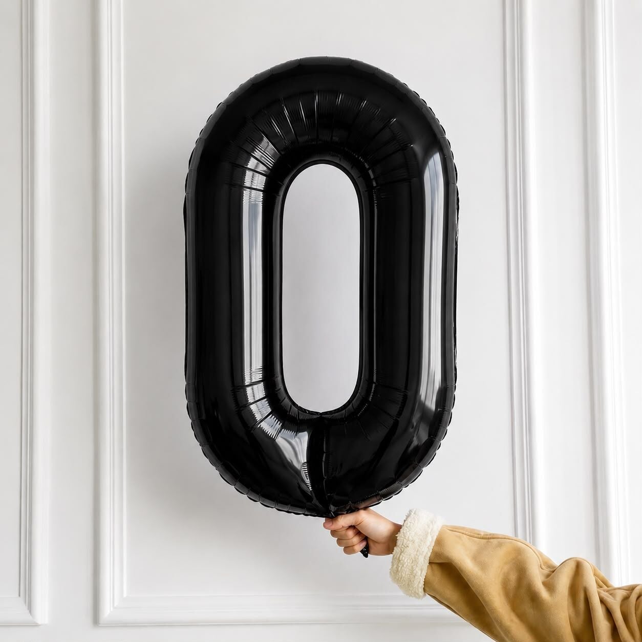 75cm 0 Siyah Rakam Folyo Balon