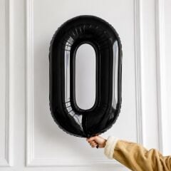 75cm 0 Siyah Rakam Folyo Balon