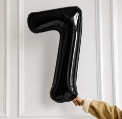 75cm 7 Siyah Rakam Folyo Balon