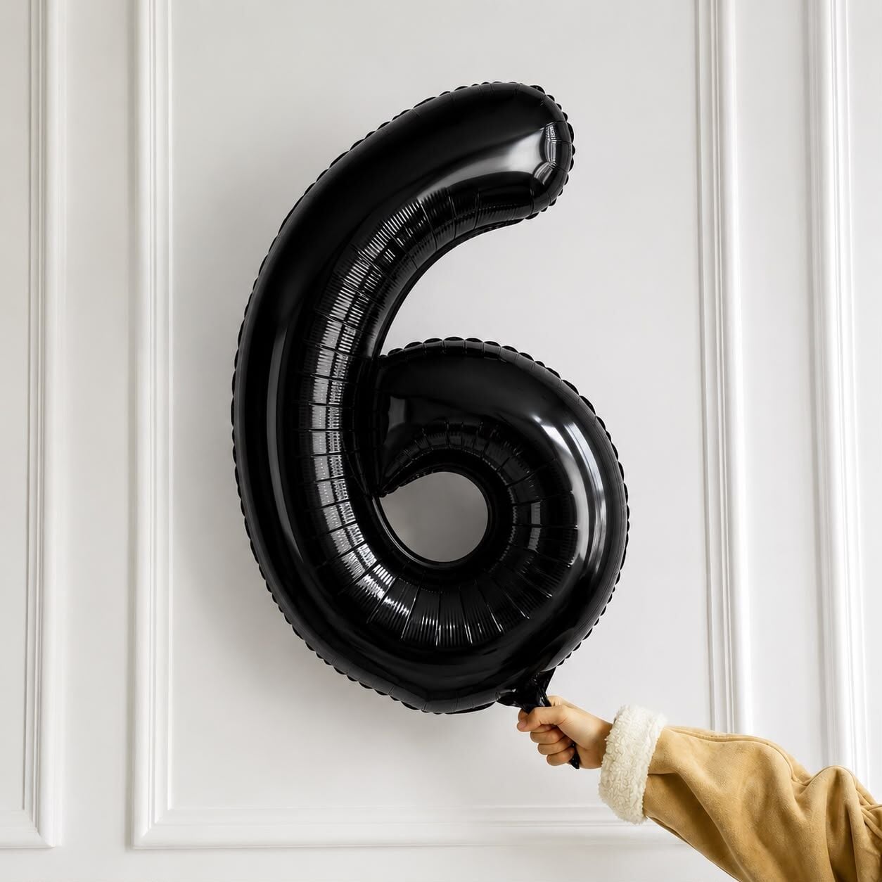 75cm 6 Siyah Rakam Folyo Balon