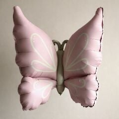 Winged Pembe Kelebek Folyo Balon