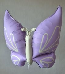 Winged Lila Kelebek Folyo Balon