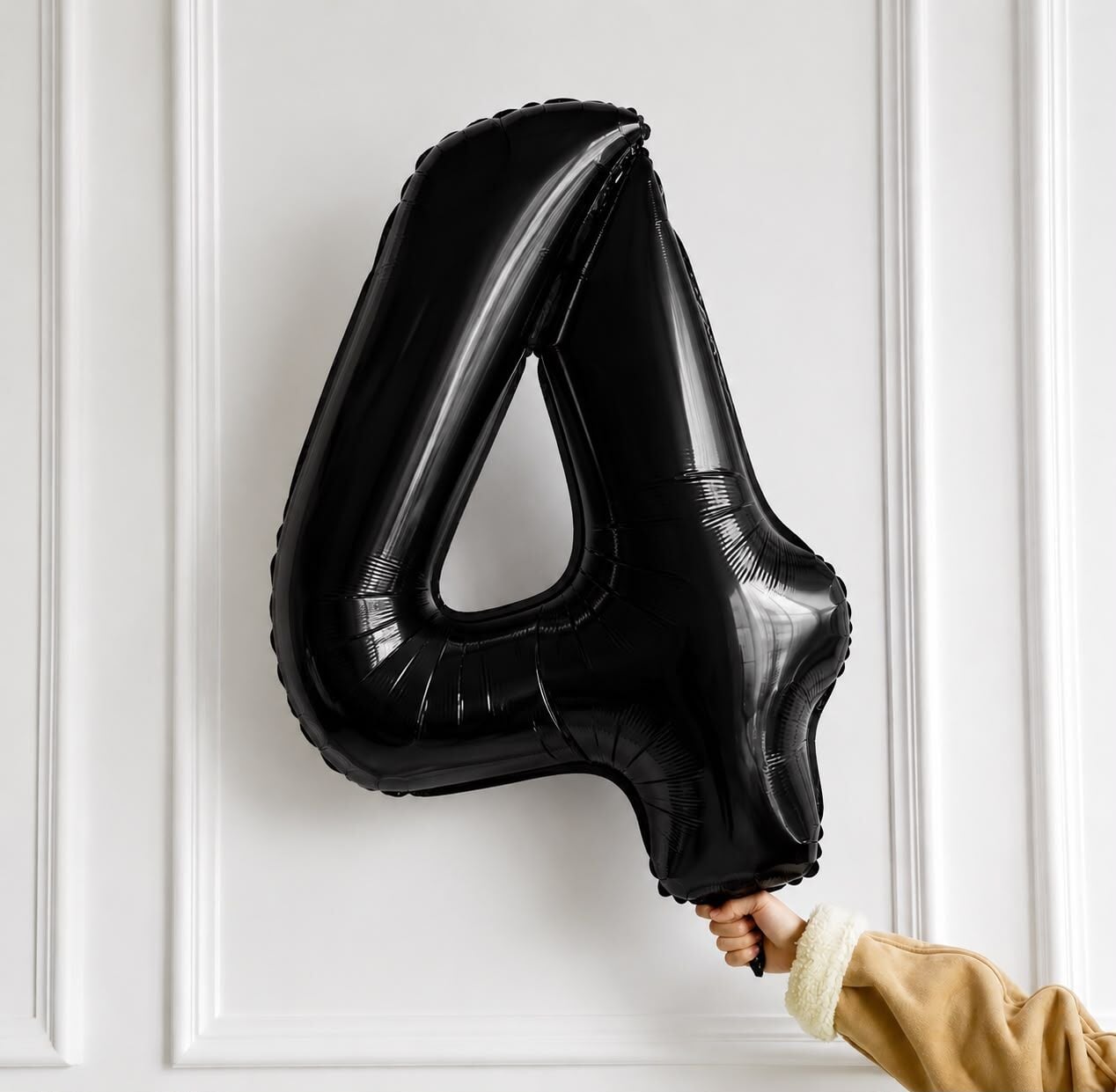 75cm 4 Siyah Rakam Folyo Balon