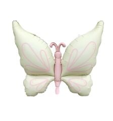 Winged Krem Kelebek Folyo Balon
