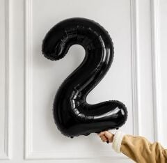 75cm 2 Siyah Rakam Folyo Balon