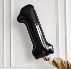 75cm 1 Siyah Rakam Folyo Balon