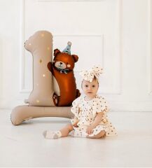 Ayıcıklı 1 Rakam Folyo Balon