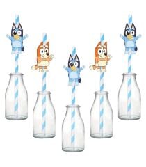 Bluey Fiğürlü Kağıt Pipet 10 Adet