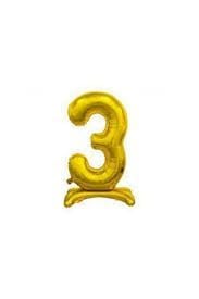 3 GOLD AYAKLI FOLYO BALON