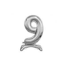 9 GÜMÜŞ AYAKLI FOLYO BALON