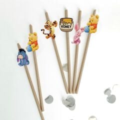 Winnie The Pooh Fiğürlü Kağıt Pipet 10 Adet