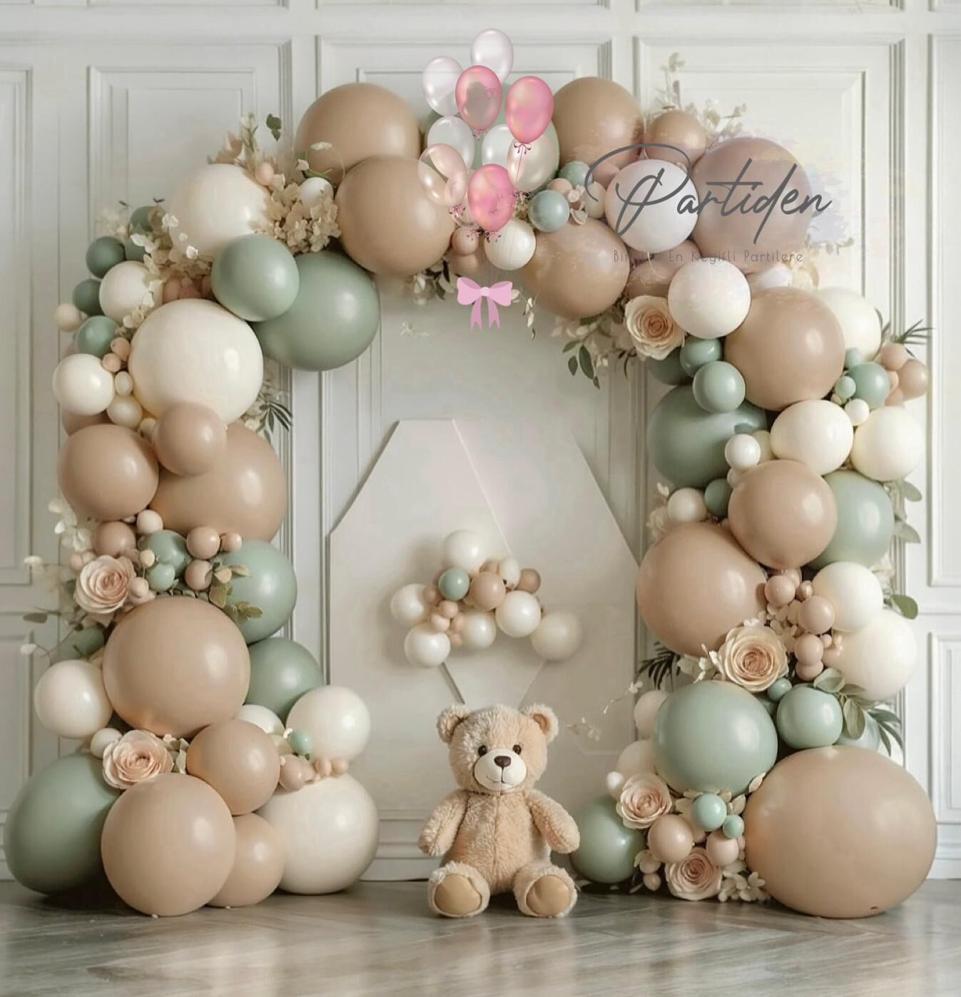Teddy Vintage Balon Zinciri
