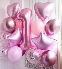 1 Yaş Pembe Balon Demeti