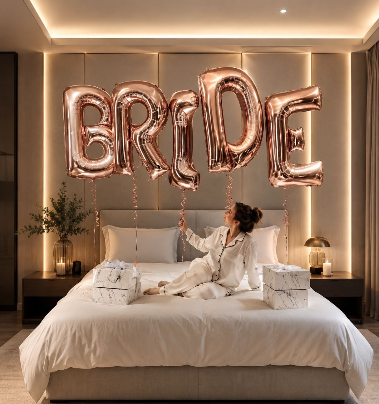100cm Rosegold Bride Folyo Balon