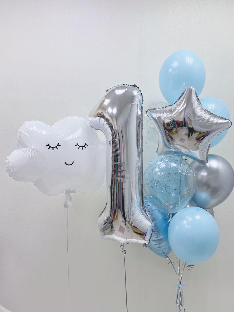 1 Yaş Mavi Bulut Balon Demeti