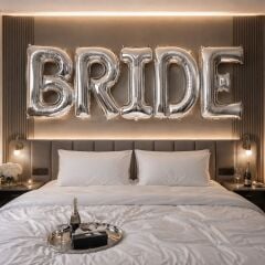 100cm Gümüş Bride folyo Balon