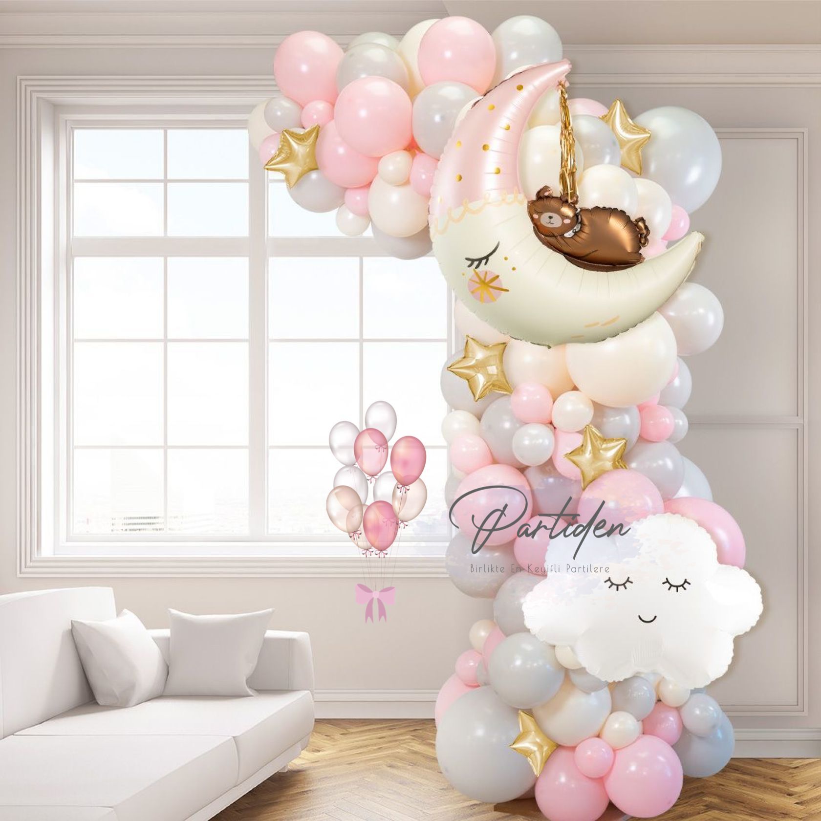 MOON GİRL BALON ZİNCİRİ