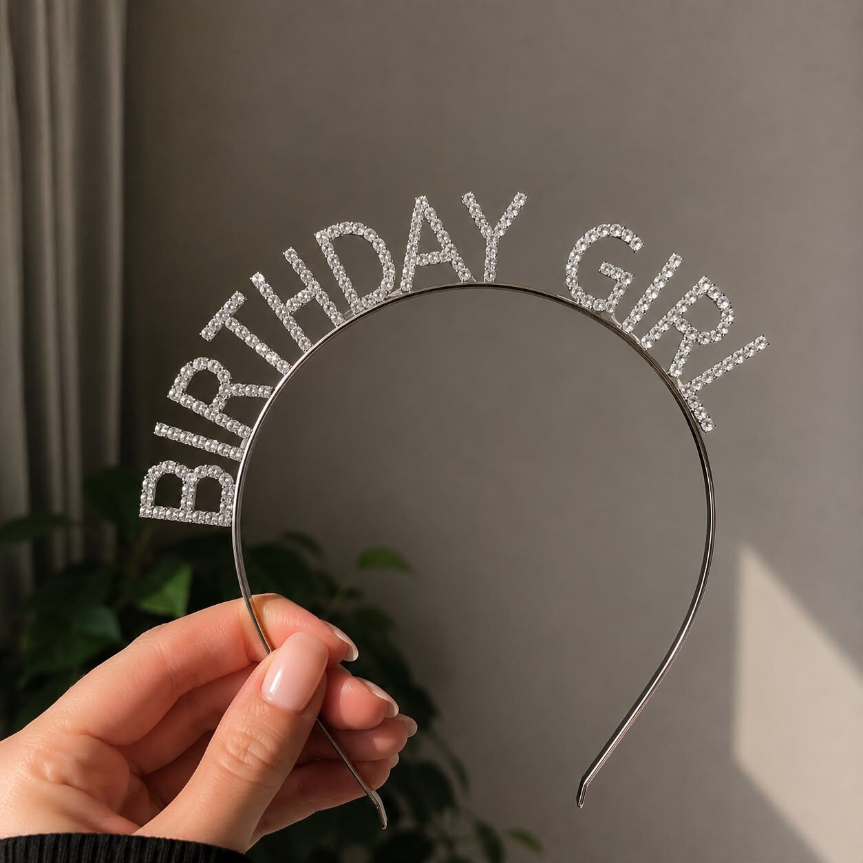Gümüş Swarovski Birthday Girl Taç