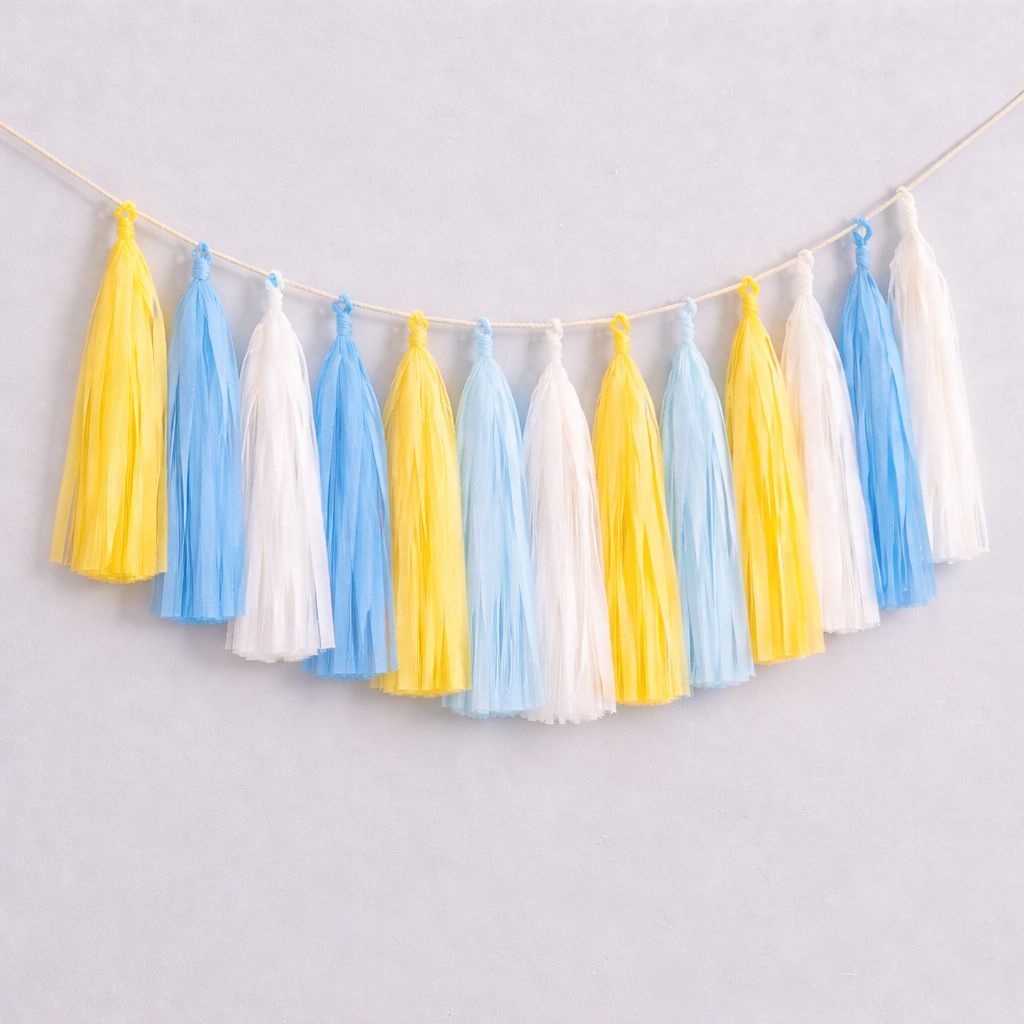 Sarı Mavi Beyaz Püskül Kit