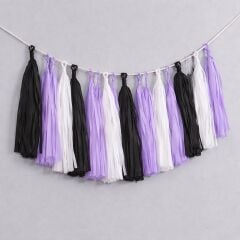 Siyah Lila Beyaz Püskül Kit