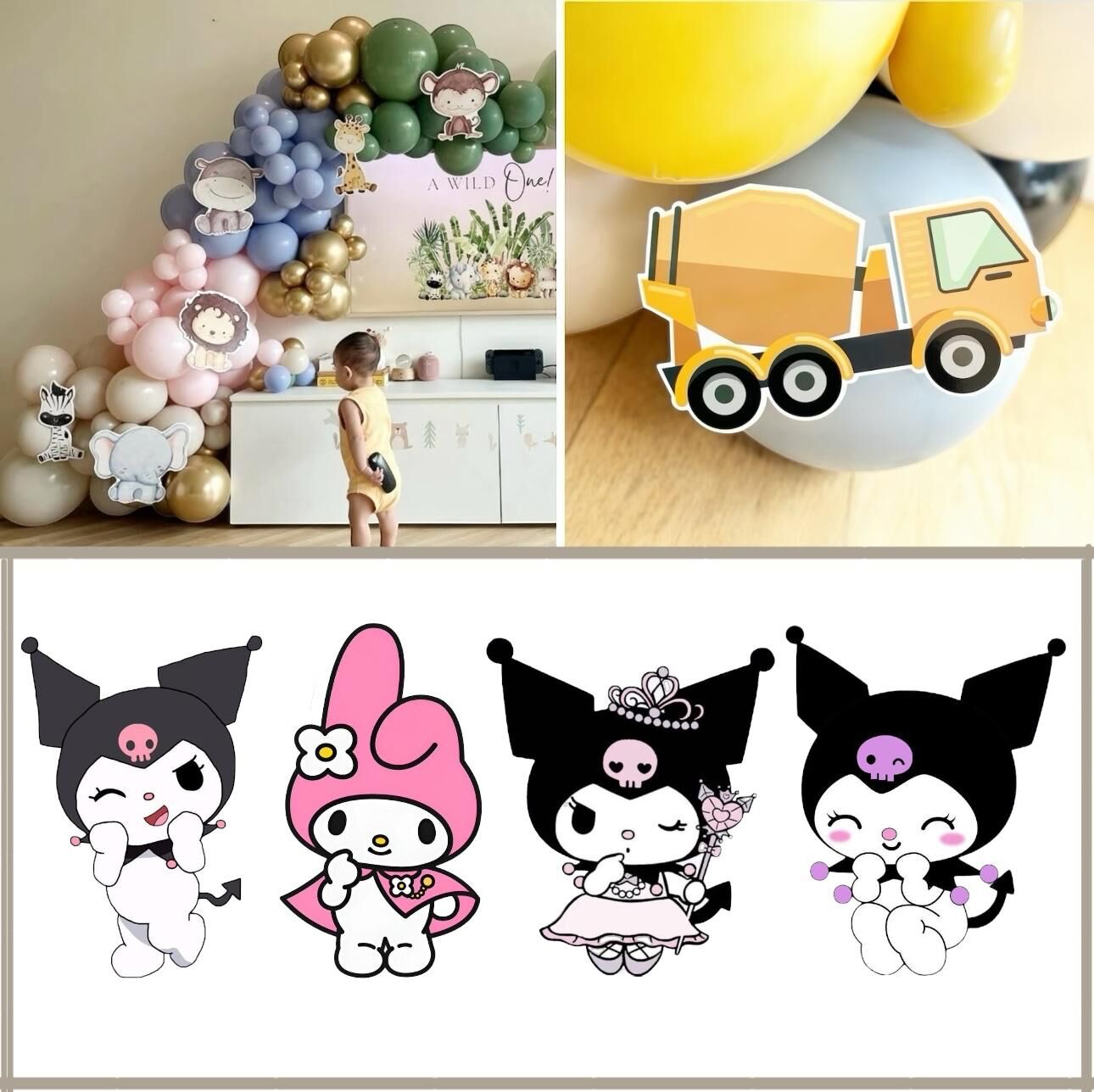 Kuromi Balon Üstü Obje