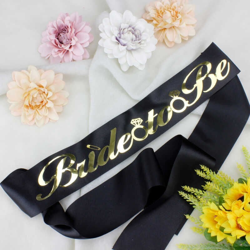 Kuşak Siyah Gold Bride To Be