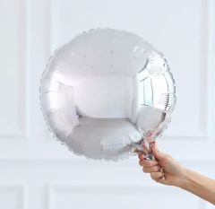 Gümüş Yuvarlak Folyo Balon 1 Adet