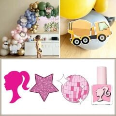 Barbie Balon Üstü Obje