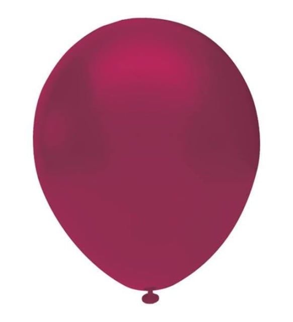 Bordo Pastel Balon 10 Adet